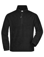 James&Nicholson Half-Zip Fleece Sweatshirt mit Kadettkragen – Black