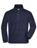 James&Nicholson Half-Zip Fleece Sweatshirt mit Kadettkragen – Navy