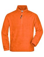 James&Nicholson Half-Zip Fleece Sweatshirt mit Kadettkragen – Orange