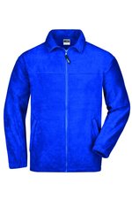 James&Nicholson Fleecejacke mit Kadettkragen und Reißverschluss, Black S, JN044 – Bild 1