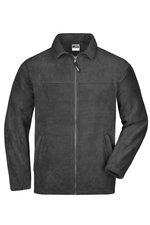 James&Nicholson Fleecejacke mit Kadettkragen und Reißverschluss, Black S, JN044 – Bild 3