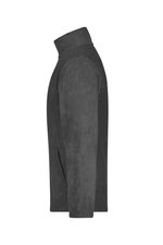 James&Nicholson Fleecejacke mit Kadettkragen und Reißverschluss, Black S, JN044 – Bild 5
