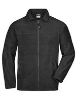 James&Nicholson Fleecejacke mit Kadettkragen und Reißverschluss – Black