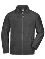 James&Nicholson Fleecejacke mit Kadettkragen und Reißverschluss – Dark Grey (Solid)