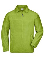 James&Nicholson Fleecejacke mit Kadettkragen und Reißverschluss – Lime Green