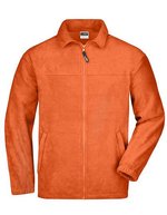 James&Nicholson Fleecejacke mit Kadettkragen und Reißverschluss, Black S, JN044 – Arancione