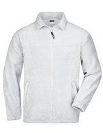 James&Nicholson Fleecejacke mit Kadettkragen und Reißverschluss, Black S, JN044 – Bianco