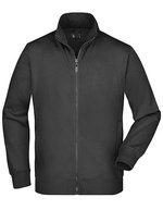 James&Nicholson Sweat-Jacke mit Reißverschlusstaschen für Herren – Black