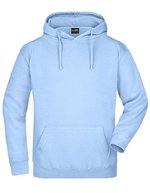 James&Nicholson Kapuzensweat "Heavy Hoodie 2023" Baumwolle-Polyester, White S, JN047 – Azzurro chiaro