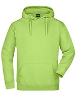 James&Nicholson Kapuzensweat "Heavy Hoodie 2023" Baumwolle-Polyester, White S, JN047 – Verde lime