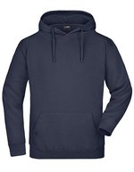 James&Nicholson Kapuzensweat "Heavy Hoodie 2023" Baumwolle-Polyester, White S, JN047 – Blu navy