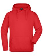 James&Nicholson Kapuzensweat "Heavy Hoodie 2023" Baumwolle-Polyester, White S, JN047 – Rosso