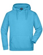 James&Nicholson Kapuzensweat "Heavy Hoodie 2023" Baumwolle-Polyester, White S, JN047 – Azzurro cielo