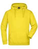 James&Nicholson Kapuzensweat "Heavy Hoodie 2023" Baumwolle-Polyester, White S, JN047 – Sole Giallo