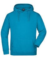 James&Nicholson Kapuzensweat "Heavy Hoodie 2023" Baumwolle-Polyester, White S, JN047 – Turchese