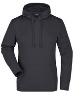 James&Nicholson Kapuzensweat Slim Fit Baumwolle für Damen – Black