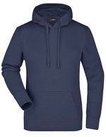 James&Nicholson Kapuzensweat Slim Fit Baumwolle für Damen – Navy
