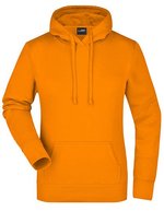 James&Nicholson Kapuzensweat Slim Fit Baumwolle für Damen, Black S, JN051 – Arancione