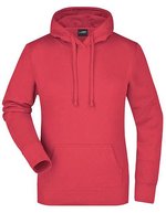 James&Nicholson Kapuzensweat Slim Fit Baumwolle für Damen, Black S, JN051 – Rosa