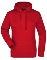 James&Nicholson Kapuzensweat Slim Fit Baumwolle für Damen, Black S, JN051 – Rosso