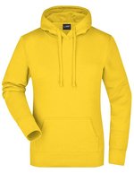 James&Nicholson Kapuzensweat Slim Fit Baumwolle für Damen, Black S, JN051 – Sole Giallo
