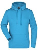 James&Nicholson Kapuzensweat Slim Fit Baumwolle für Damen, Black S, JN051 – Turchese