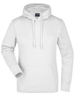 James&Nicholson Kapuzensweat Slim Fit Baumwolle für Damen, Black S, JN051 – Bianco