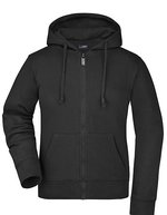 James&Nicholson Kapuzenjacke mit Kordelzug für Damen – Black
