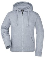 James&Nicholson Kapuzenjacke mit Kordelzug für Damen – Grey Heather