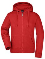 James&Nicholson Kapuzenjacke mit Kordelzug für Damen – Red