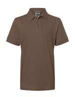 James&Nicholson Junior Classic Polo aus 100% Baumwolle, White L (134/140), JN070K – Marrone