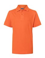 James&Nicholson Junior Classic Polo aus 100% Baumwolle, White L (134/140), JN070K – Arancione scuro