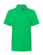 James&Nicholson Junior Classic Polo aus 100% Baumwolle, White L (134/140), JN070K – Felce Verde