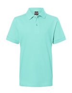 James&Nicholson Junior Classic Polo aus 100% Baumwolle, White L (134/140), JN070K – Menta