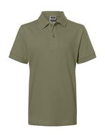 James&Nicholson Junior Classic Polo aus 100% Baumwolle, White L (134/140), JN070K – Oliva