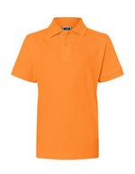 James&Nicholson Junior Classic Polo aus 100% Baumwolle, White L (134/140), JN070K – Arancione