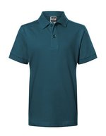 James&Nicholson Junior Classic Polo aus 100% Baumwolle, White L (134/140), JN070K – Petrolio