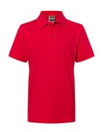 James&Nicholson Junior Classic Polo aus 100% Baumwolle, White L (134/140), JN070K – Rosso