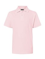 James&Nicholson Junior Classic Polo aus 100% Baumwolle, White L (134/140), JN070K – Rosa