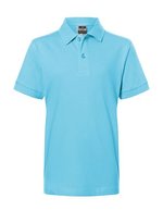 James&Nicholson Junior Classic Polo aus 100% Baumwolle, White L (134/140), JN070K – Azzurro cielo