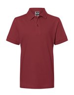 James&Nicholson Junior Classic Polo aus 100% Baumwolle, White L (134/140), JN070K – Vino