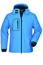 James&Nicholson Winter-Softshelljacke mit Kapuze für Herren, Aqua S, JN1000 – Bild 1