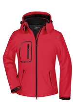 James&Nicholson Softshelljacke mit abzippbarer Kapuze für Damen, Aqua S, JN1001 – Bild 3