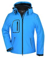 James&Nicholson Softshelljacke mit abzippbarer Kapuze für Damen – Aqua