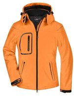 James&Nicholson Softshelljacke mit abzippbarer Kapuze für Damen – Orange