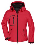 James&Nicholson Softshelljacke mit abzippbarer Kapuze für Damen, Aqua S, JN1001 – Rosso