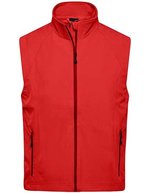 James&Nicholson Funktionale Softshellweste mit TPU-Membran, Azur S, JN1022 – Rosso