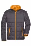 James&Nicholson Leichte Padded-Jacke mit Thinsulate™-Wattierung, Aqua/Lime Green S, JN1035 – Bild 3