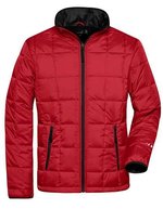 James&Nicholson Leichte Padded-Jacke mit Thinsulate™-Wattierung, Aqua/Lime Green S, JN1035 – Red/Black