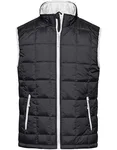 James&Nicholson Steppweste mit Thinsulate™-Wattierung für Herren, Black/Silver (Solid) S, JN1037 – Bild 2